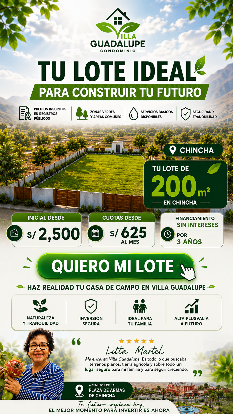Proyecto Villa Guadalupe - Lotes en Chincha